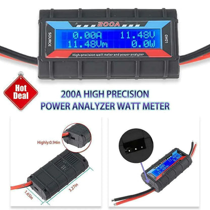 200A DC Digital Monitor LCD Volt Amp Meter Analyzer For RC Battery Solar Power