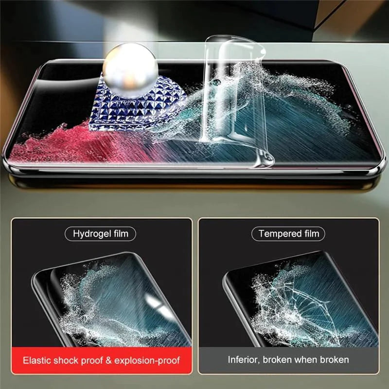 Displayschutzfolie aus gehärtetem Glas, Linse Hydrogel für Samsung S23 S22 Ultra Plus USA