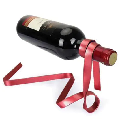 Colored Ribbon Wine Bottle Holder Rack