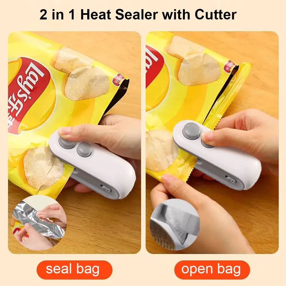 2 in 1 Heat Sealer With Cutter